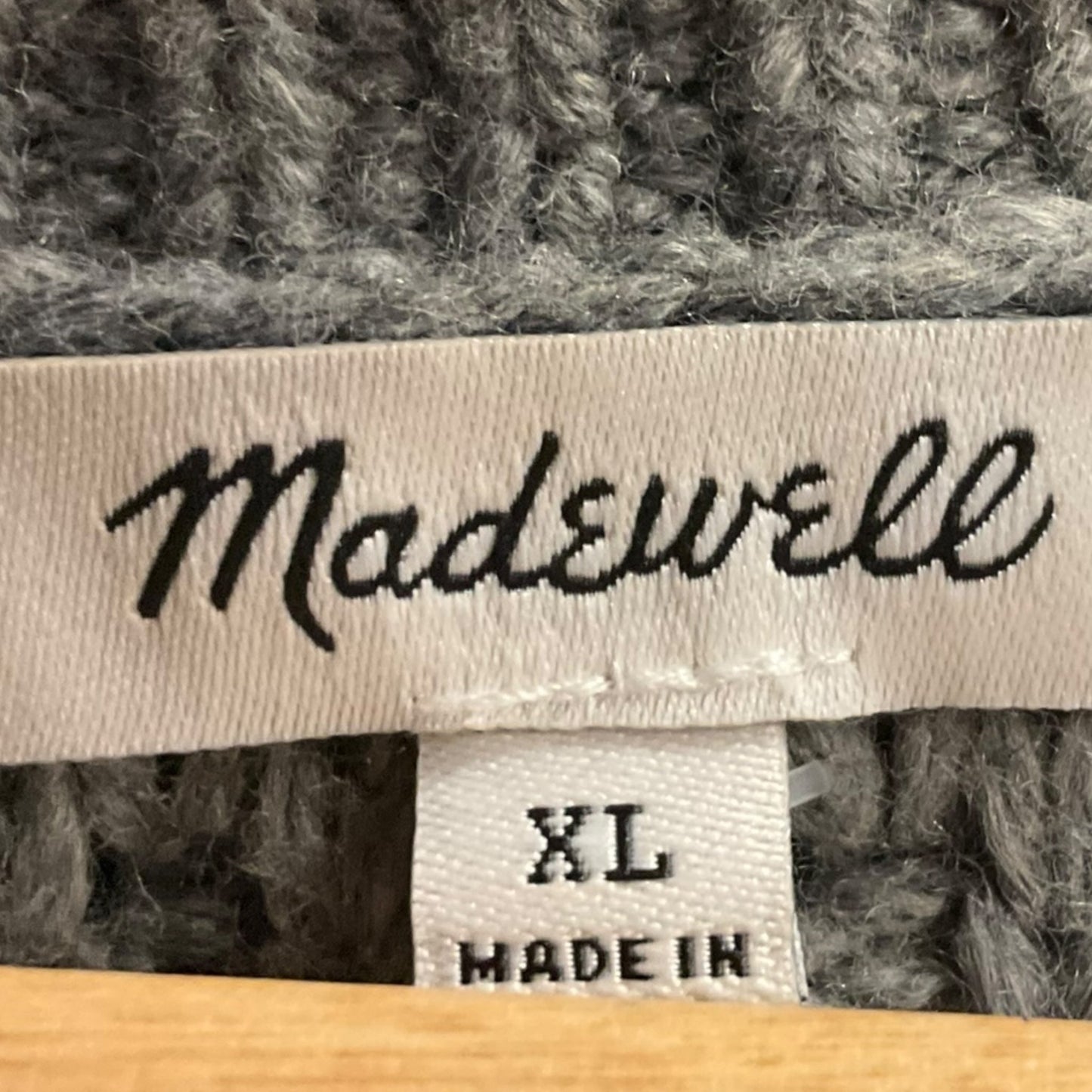 Vest Sweater By Madewell In Grey, Size: Xl