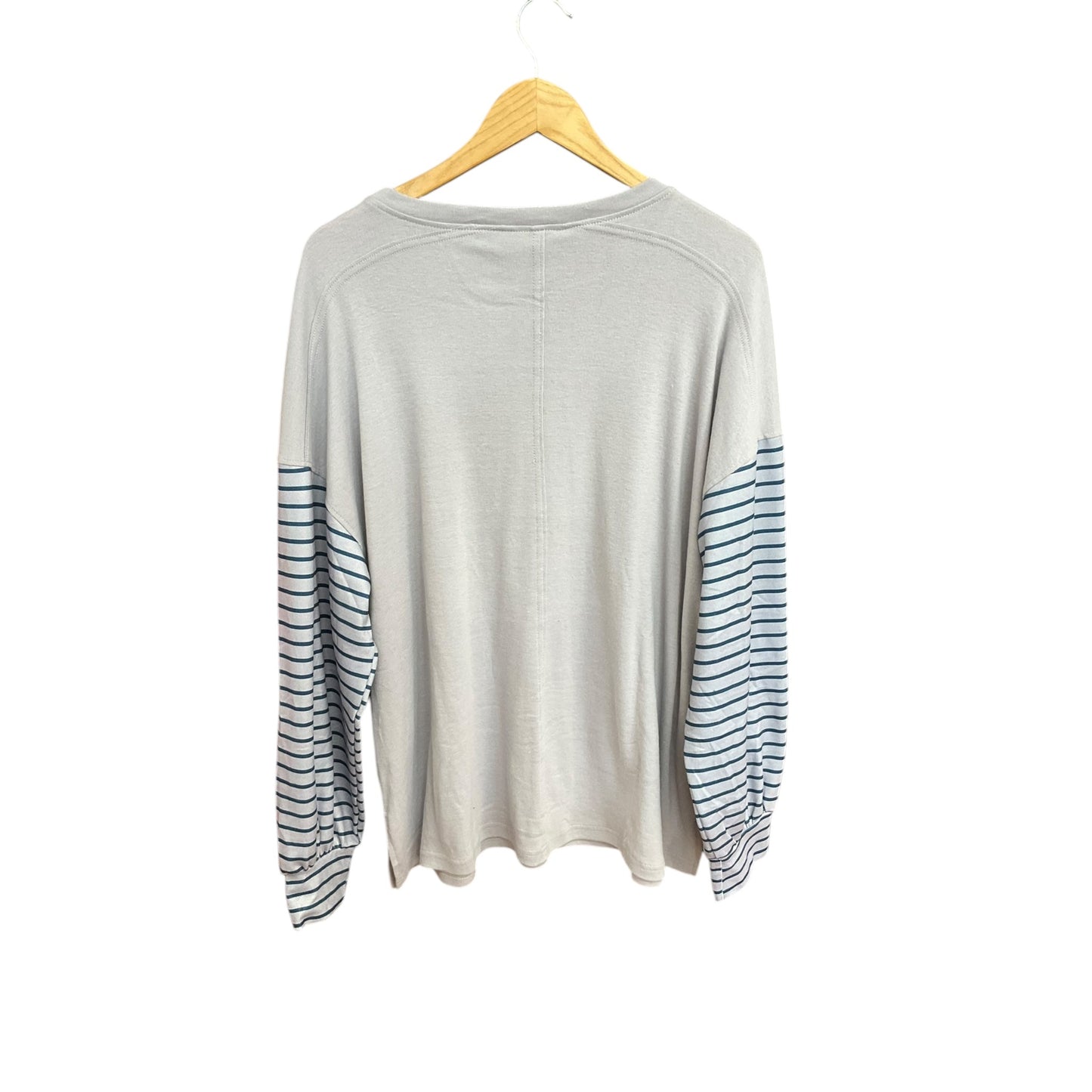 Top Long Sleeve Basic By Clothes Mentor In Grey, Size: Xl