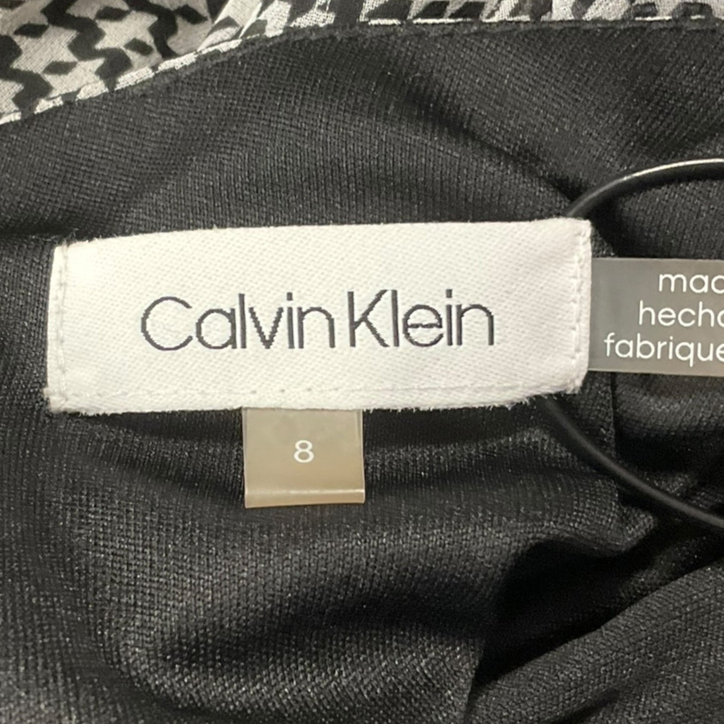 Dress Casual Short By Calvin Klein In Black & White, Size: M