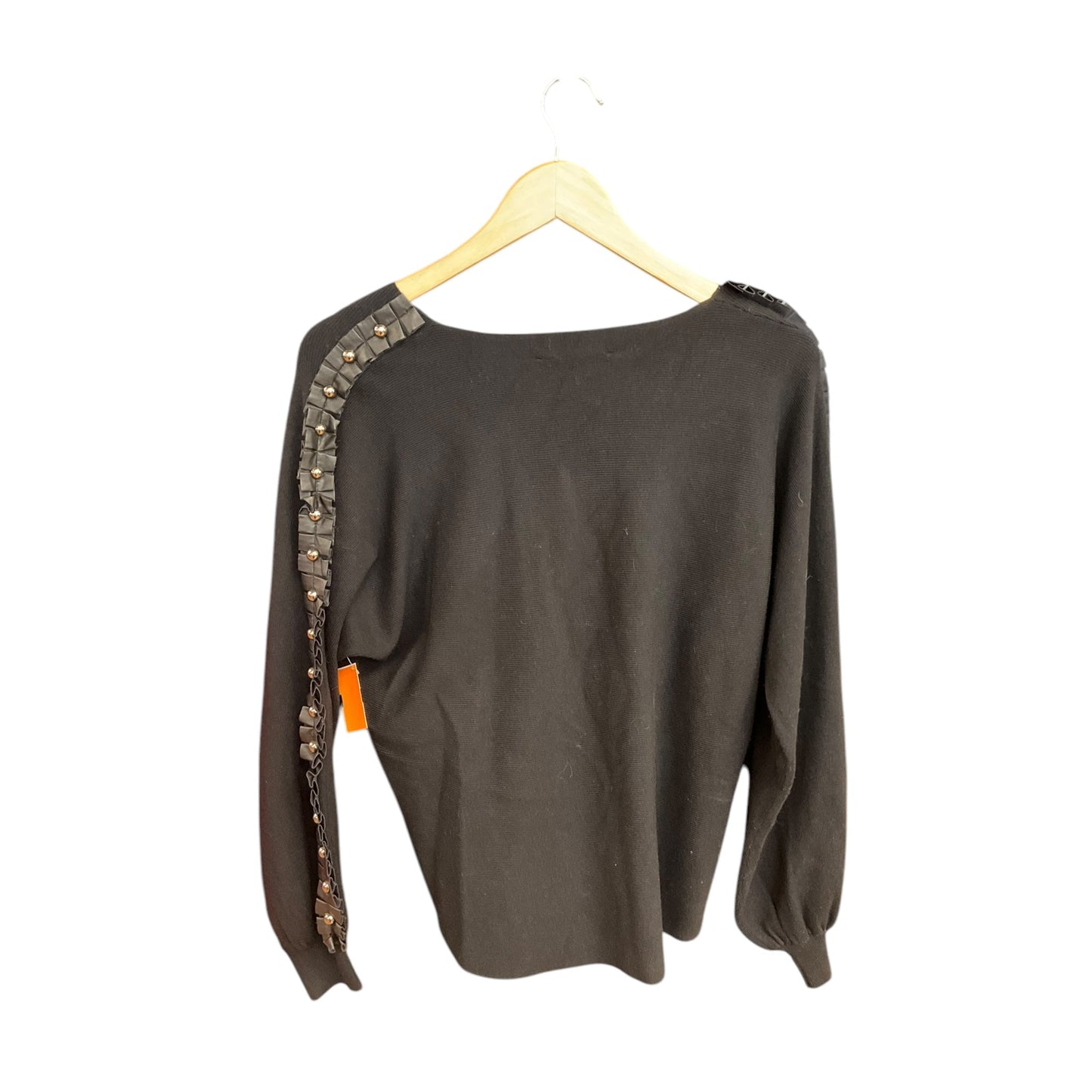 Top Long Sleeve By Sioni In Black, Size: M