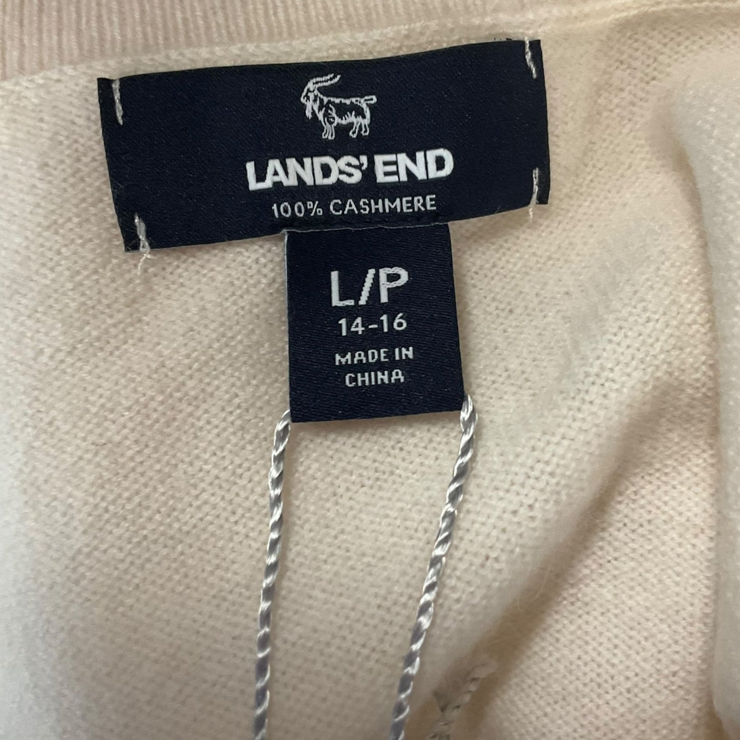 Sweater Cashmere By Lands End In Cream, Size: L