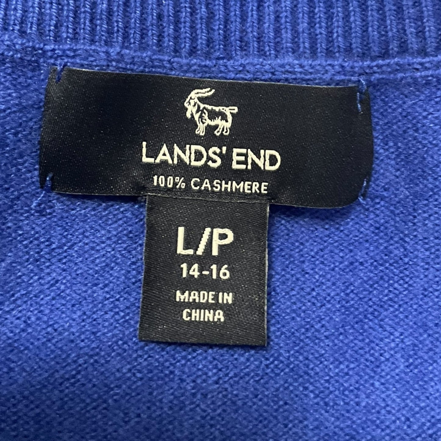 Sweater Cashmere By Lands End In Blue, Size: L