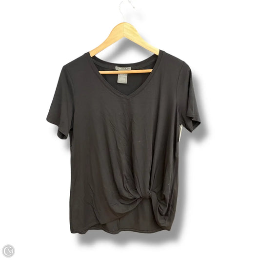 Top Short Sleeve Basic By Matty M In Black, Size: L