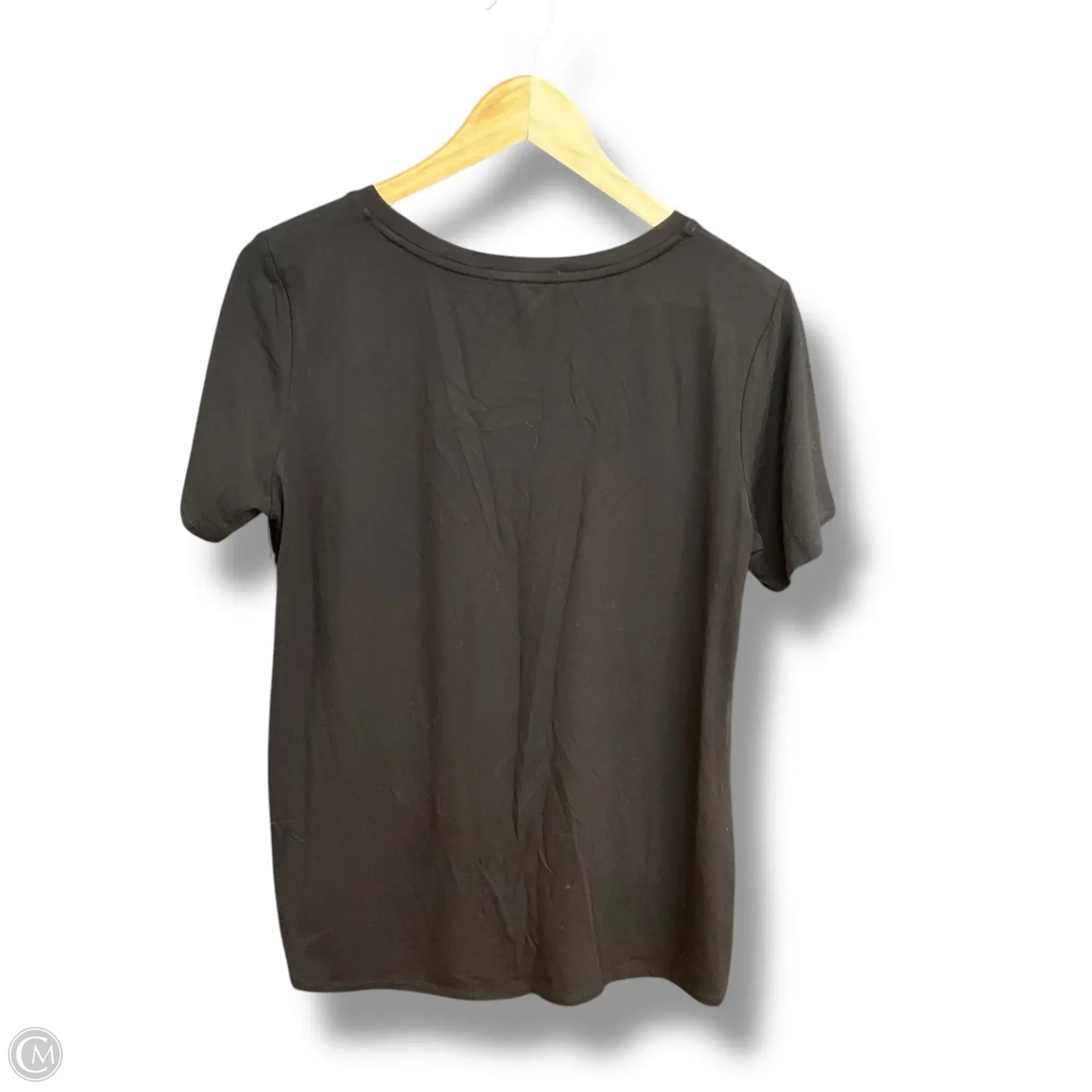 Top Short Sleeve Basic By Matty M In Black, Size: L