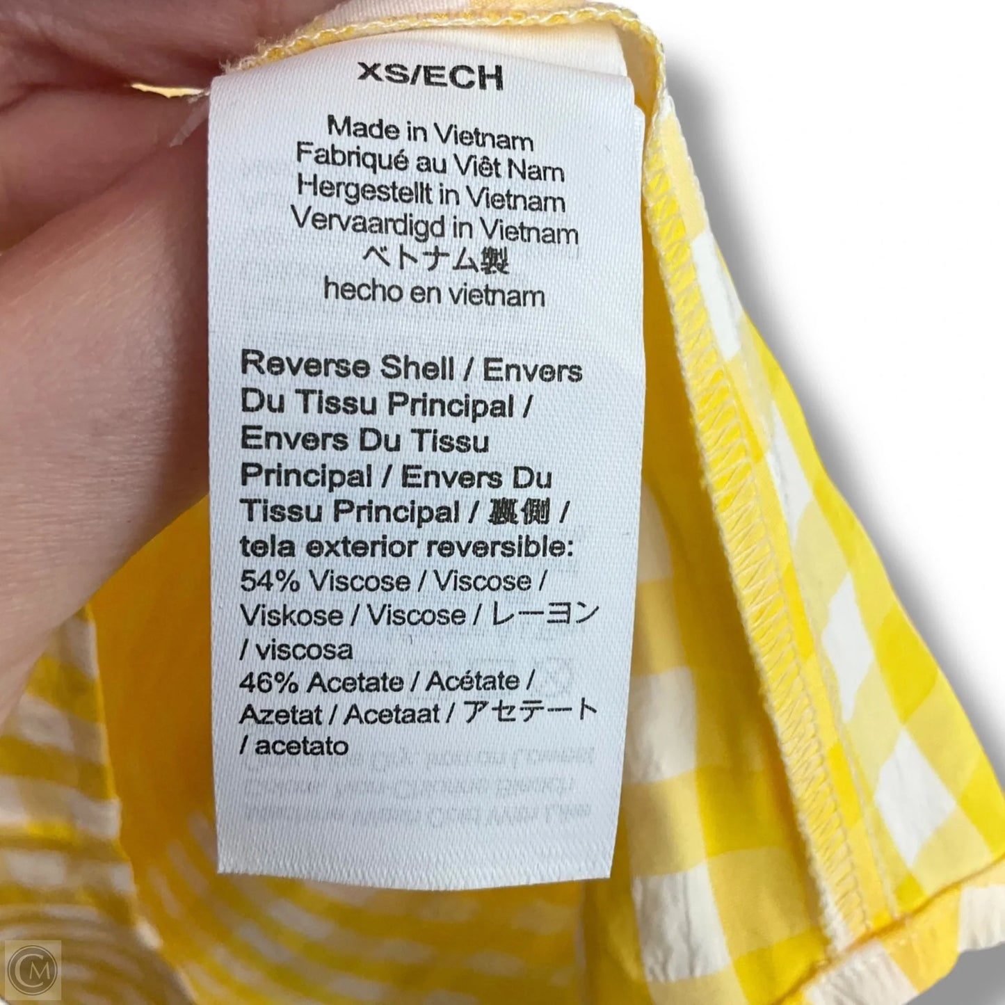 Top Sleeveless By J. Crew In White & Yellow, Size: Xs