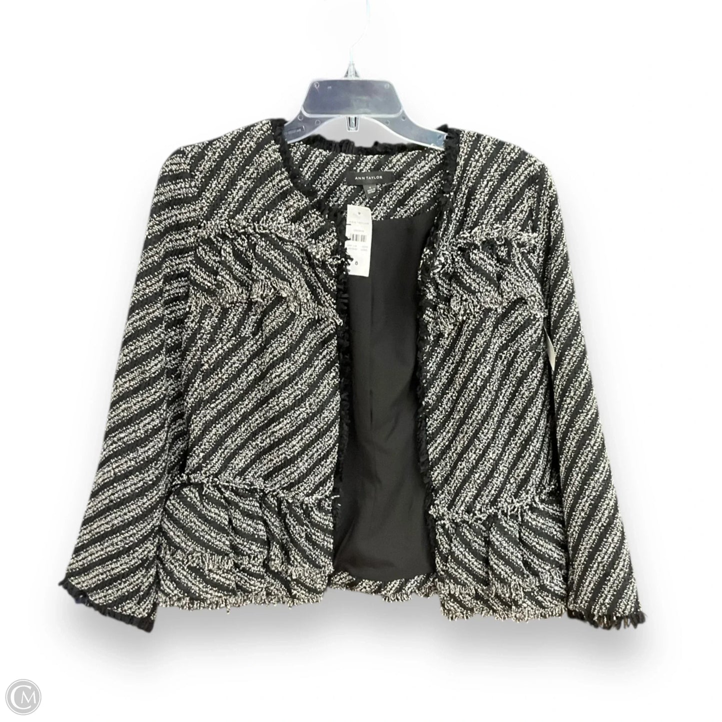 Blazer By Ann Taylor In Black & White, Size: M