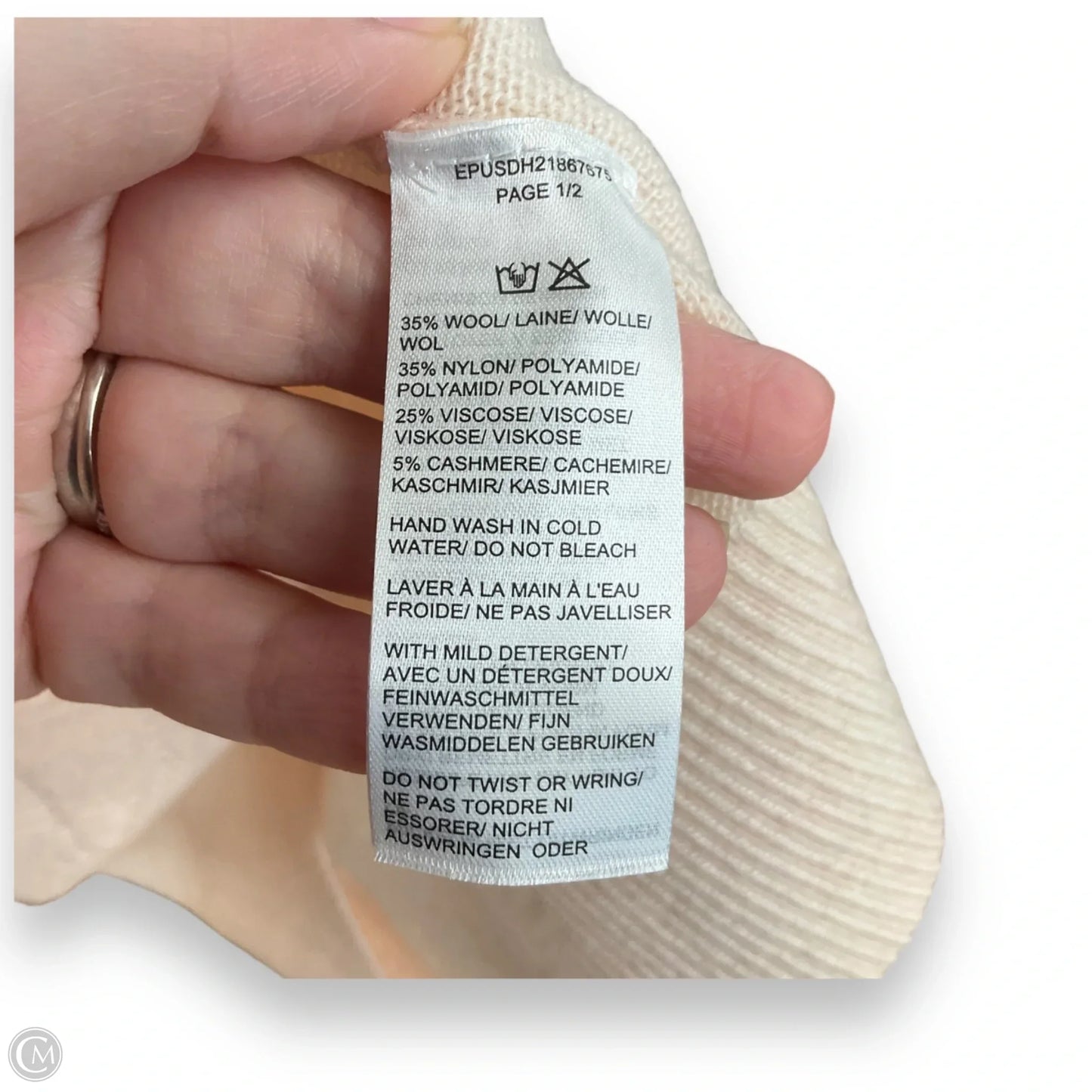 Top Long Sleeve By Saks Fifth Avenue In Pink, Size: Xs