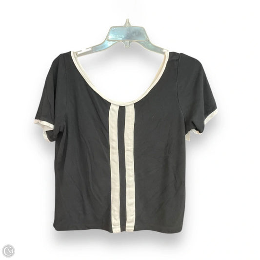 Top Short Sleeve By Maeve In Black & White, Size: S