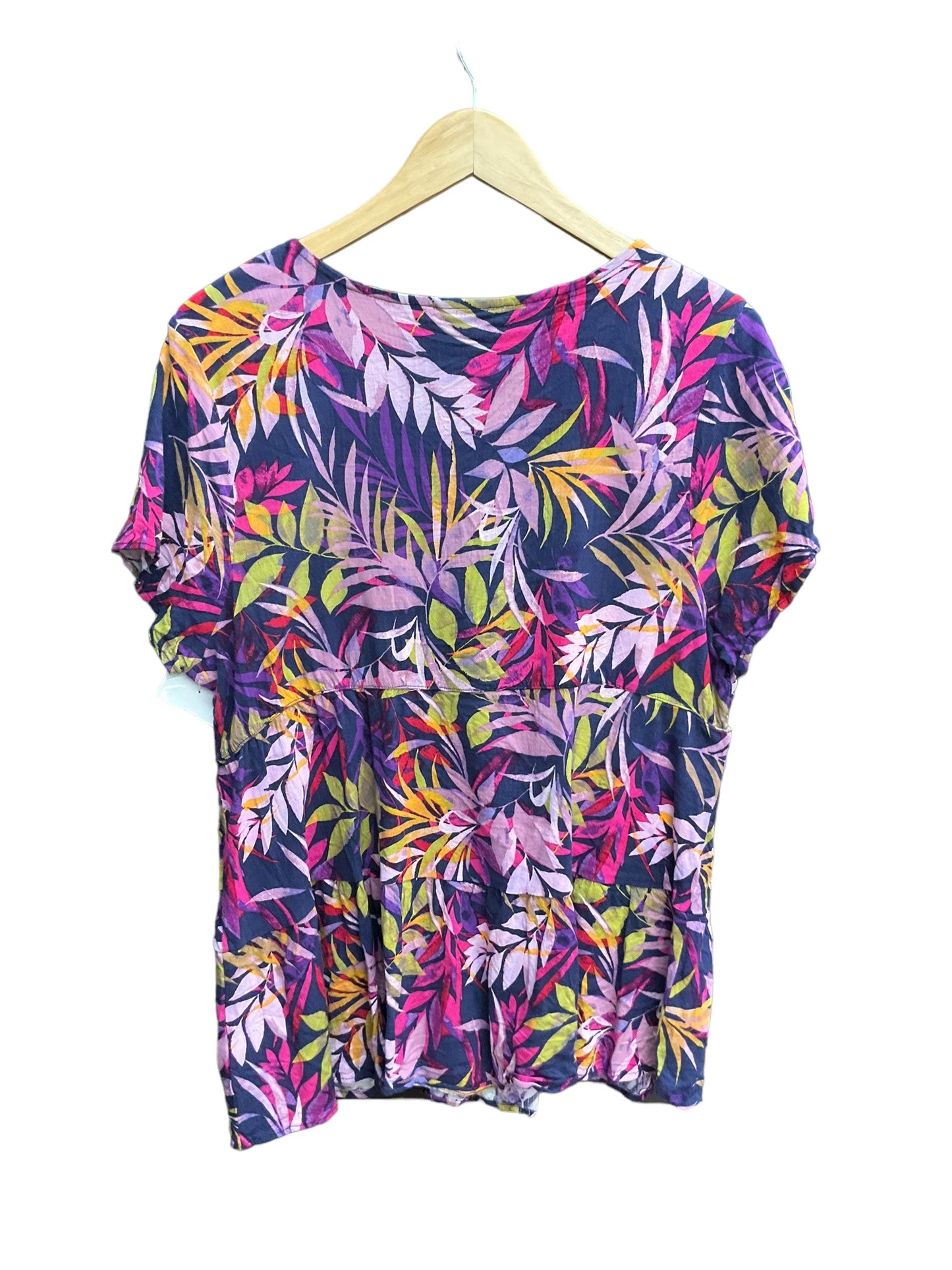 Tropical Print Top Short Sleeve Torrid, Size 1x