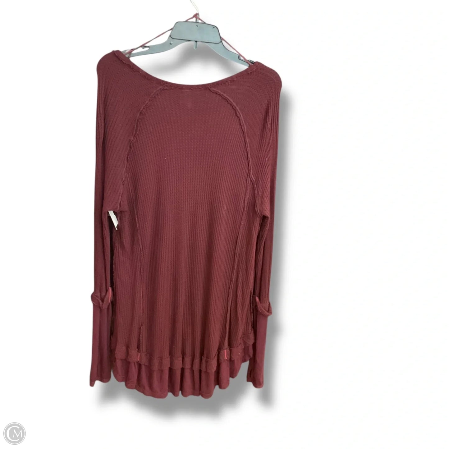 Top Long Sleeve By We The Free In Maroon, Size: M