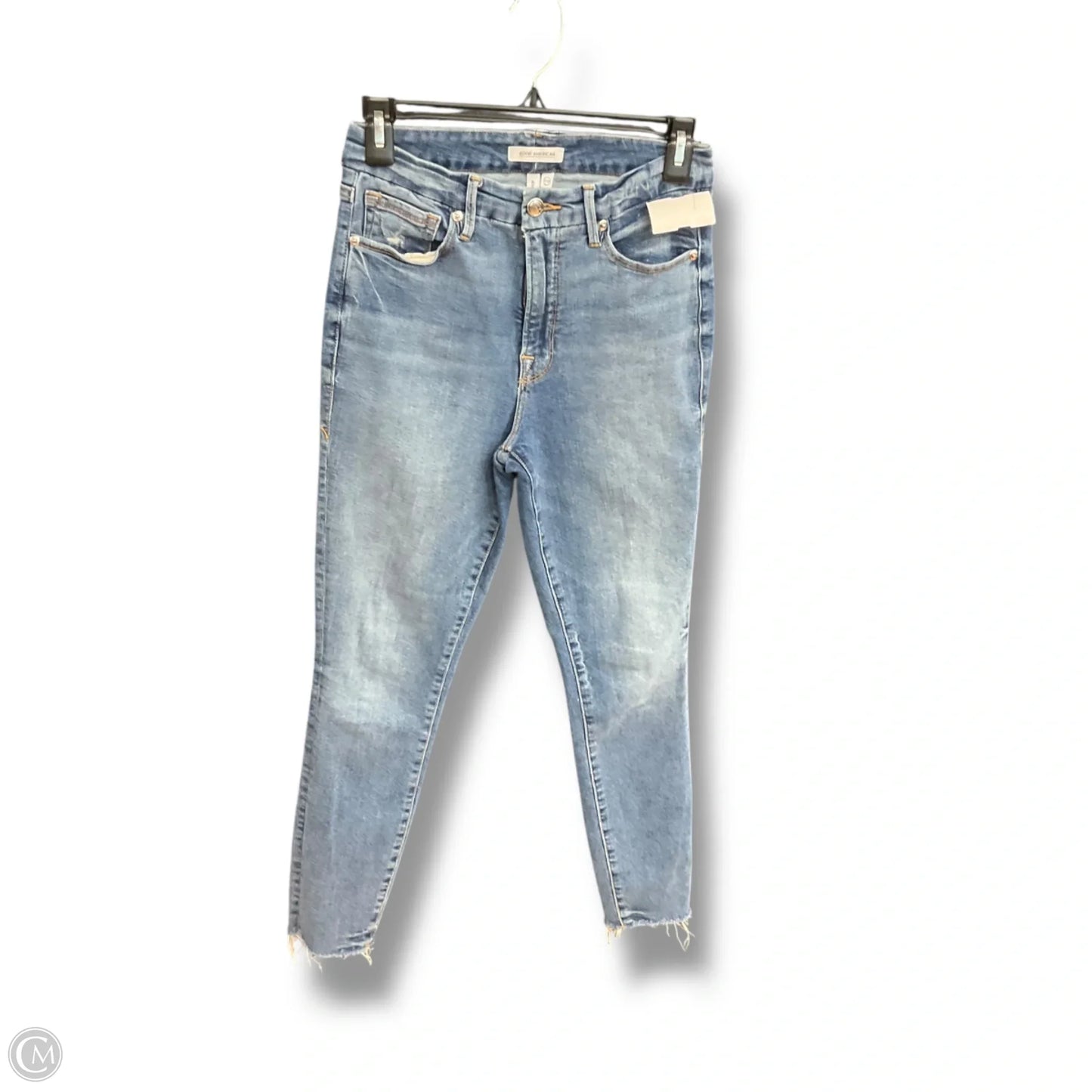 Jeans Straight By Good American In Blue Denim, Size: 6