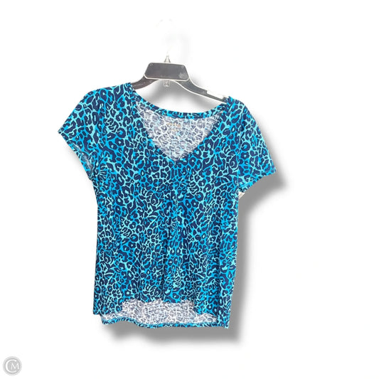 Top Short Sleeve Designer By Lilly Pulitzer In Animal Print, Size: M
