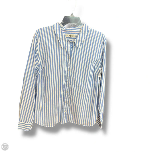 Blouse Long Sleeve By Boden In Striped Pattern, Size: 20