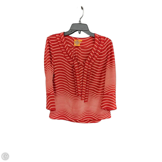 Top Long Sleeve Designer By Tory Burch In Striped Pattern, Size: S
