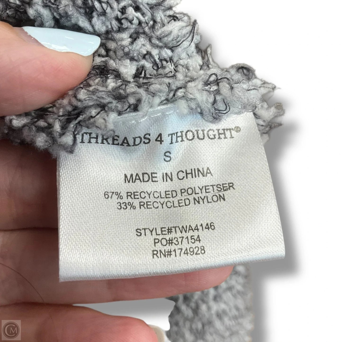 Sweater Cardigan By Pink Clover In Grey, Size: M