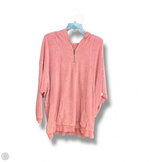 Sweatshirt Hoodie By Free People In Pink, Size: L