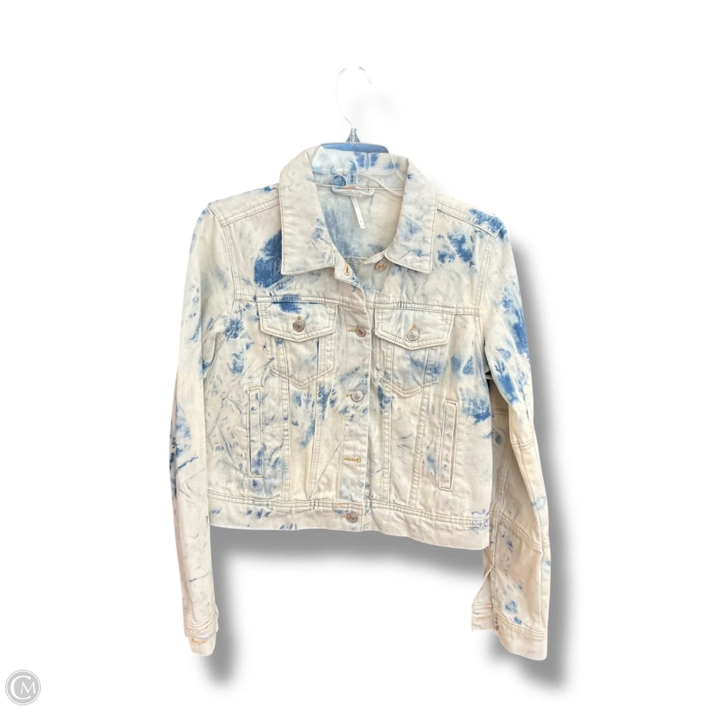 Jacket Denim By Free People In Blue Denim, Size: S
