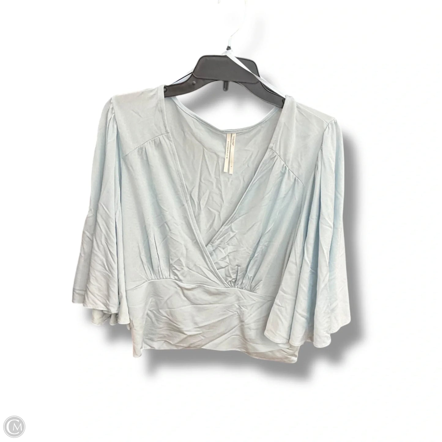 Top Short Sleeve By Anthropologie In Blue, Size: L