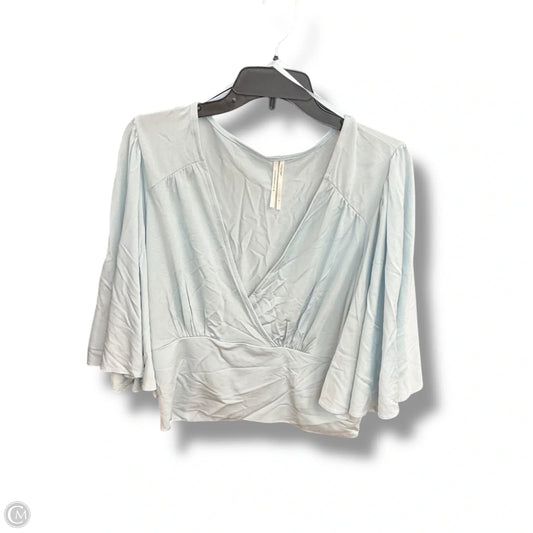 Top Short Sleeve By Anthropologie In Blue, Size: L