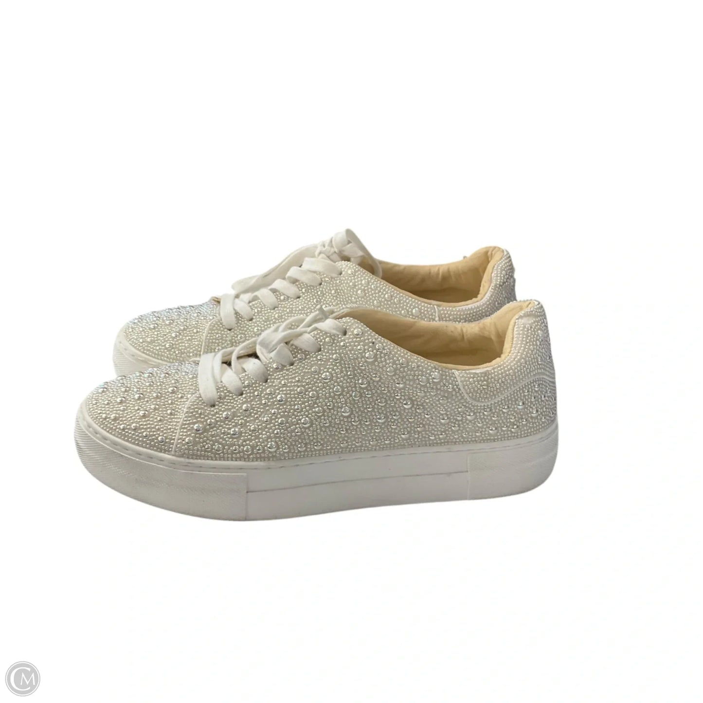 Shoes Sneakers By Betsey Johnson In White, Size: 9.5