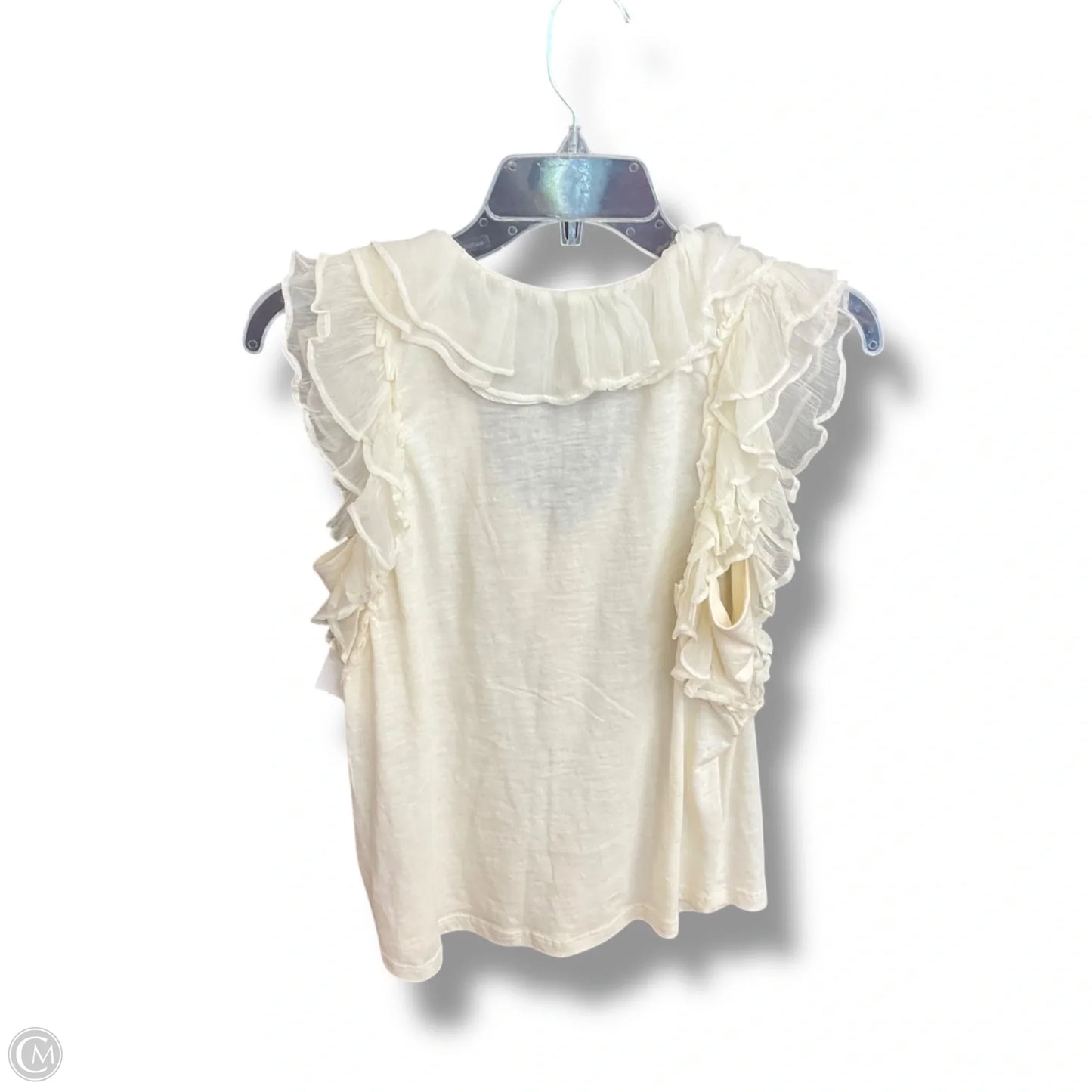 Top Sleeveless By Anthropologie In White, Size: Xs