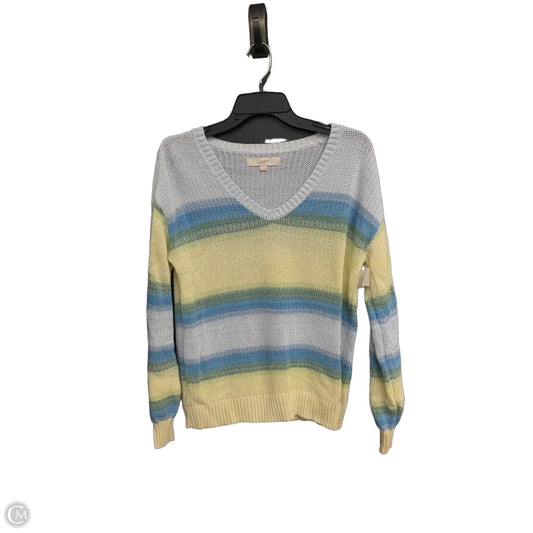 Top Long Sleeve By Loft In Striped Pattern, Size: S
