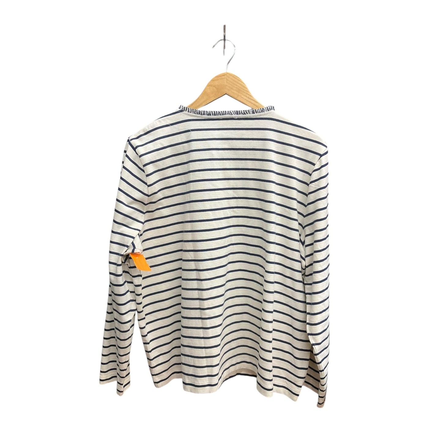 Top Long Sleeve By J. Crew In Blue & White, Size: Xxl