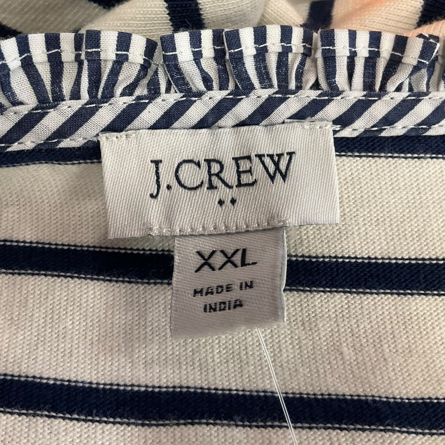 Top Long Sleeve By J. Crew In Blue & White, Size: Xxl