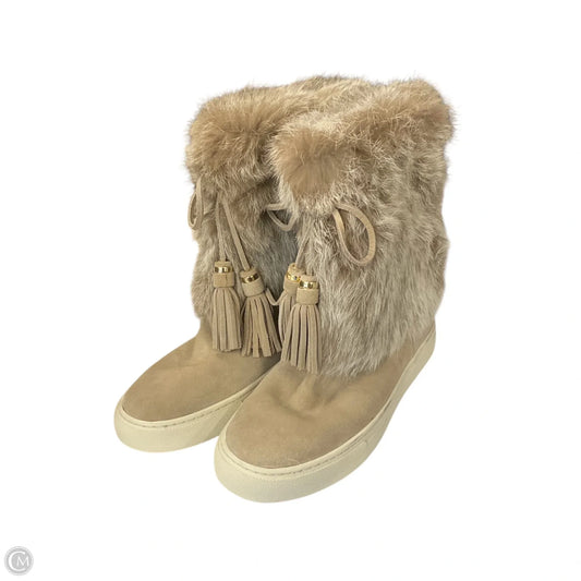 Boots Designer By Tory Burch In Beige, Size: 9