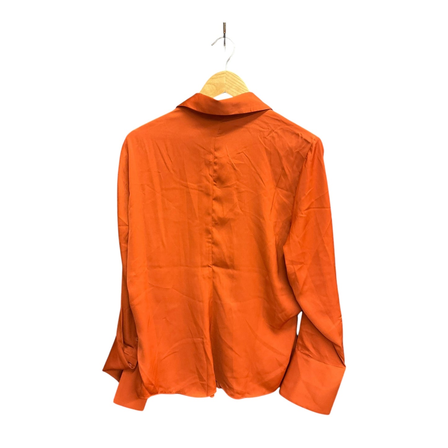 Blouse Long Sleeve By Banana Republic In Orange, Size: Xl