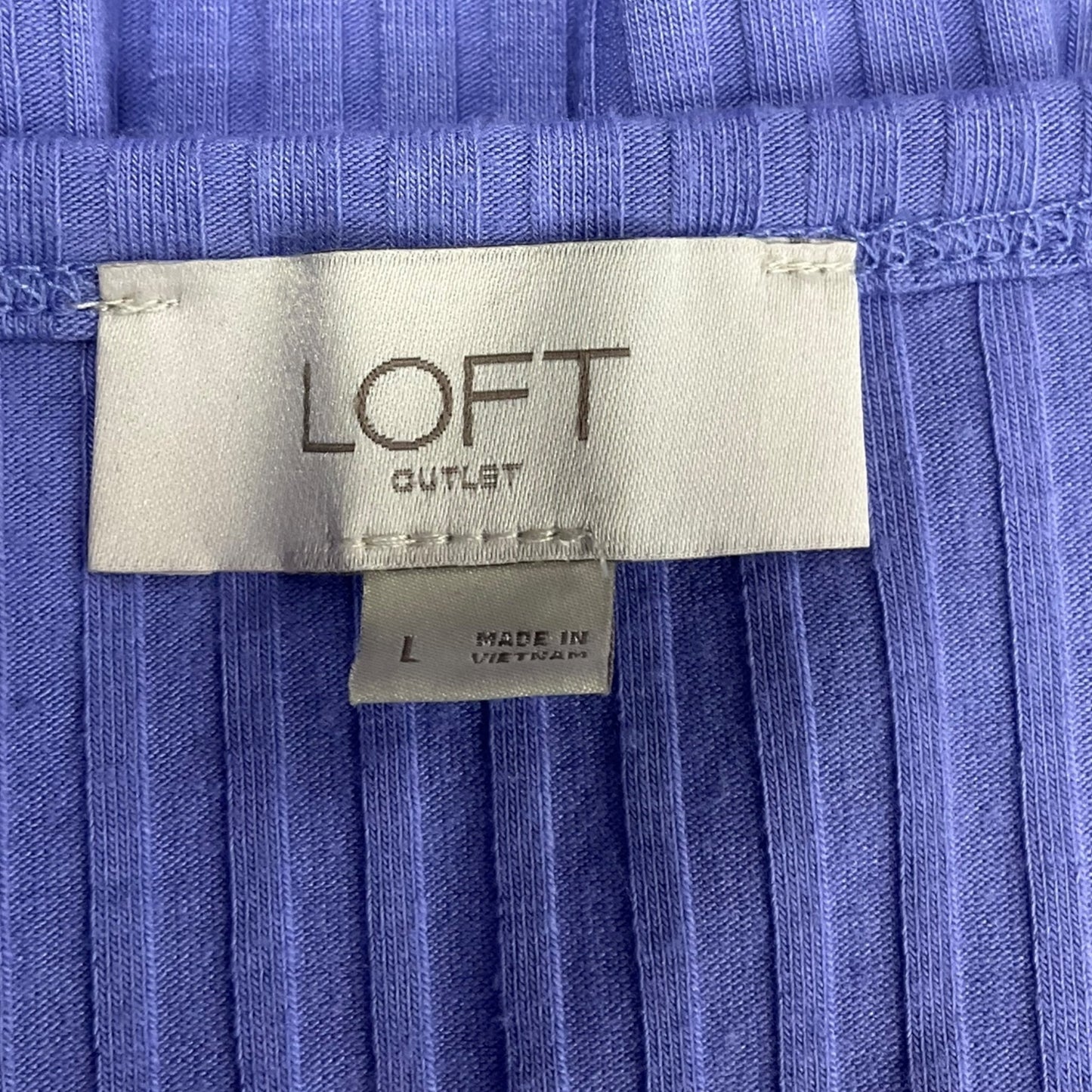 Top Short Sleeve Basic By Loft In Purple, Size: L