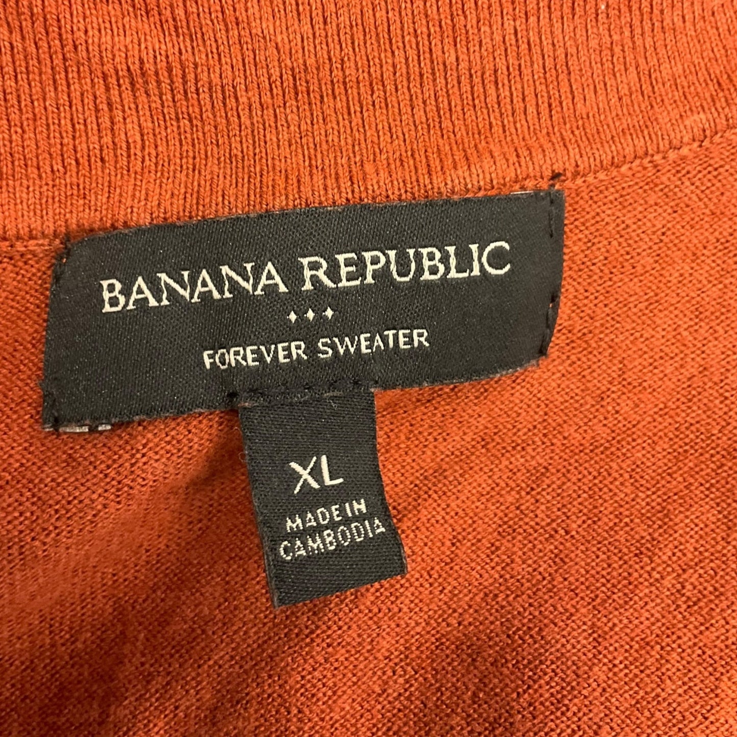 Top Short Sleeve By Banana Republic In Orange, Size: Xl