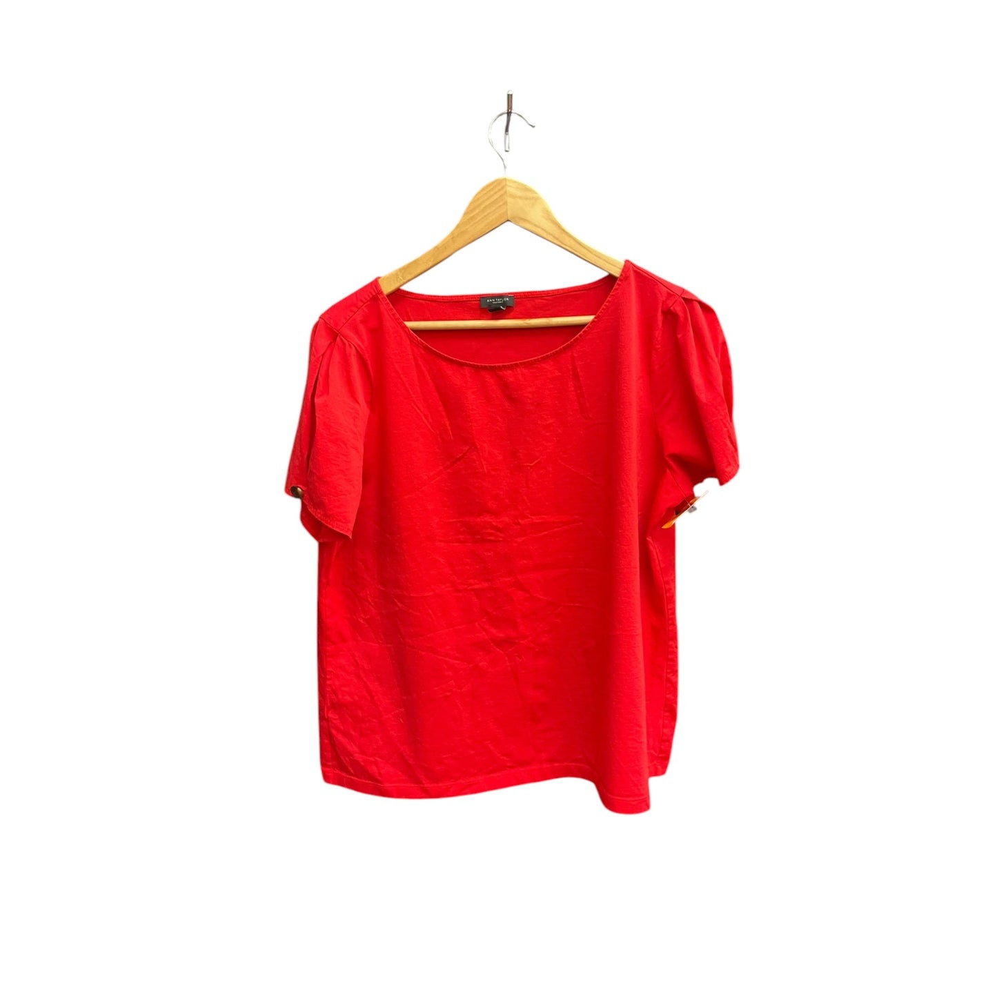 Top Short Sleeve Basic By Ann Taylor In Red, Size: Xl