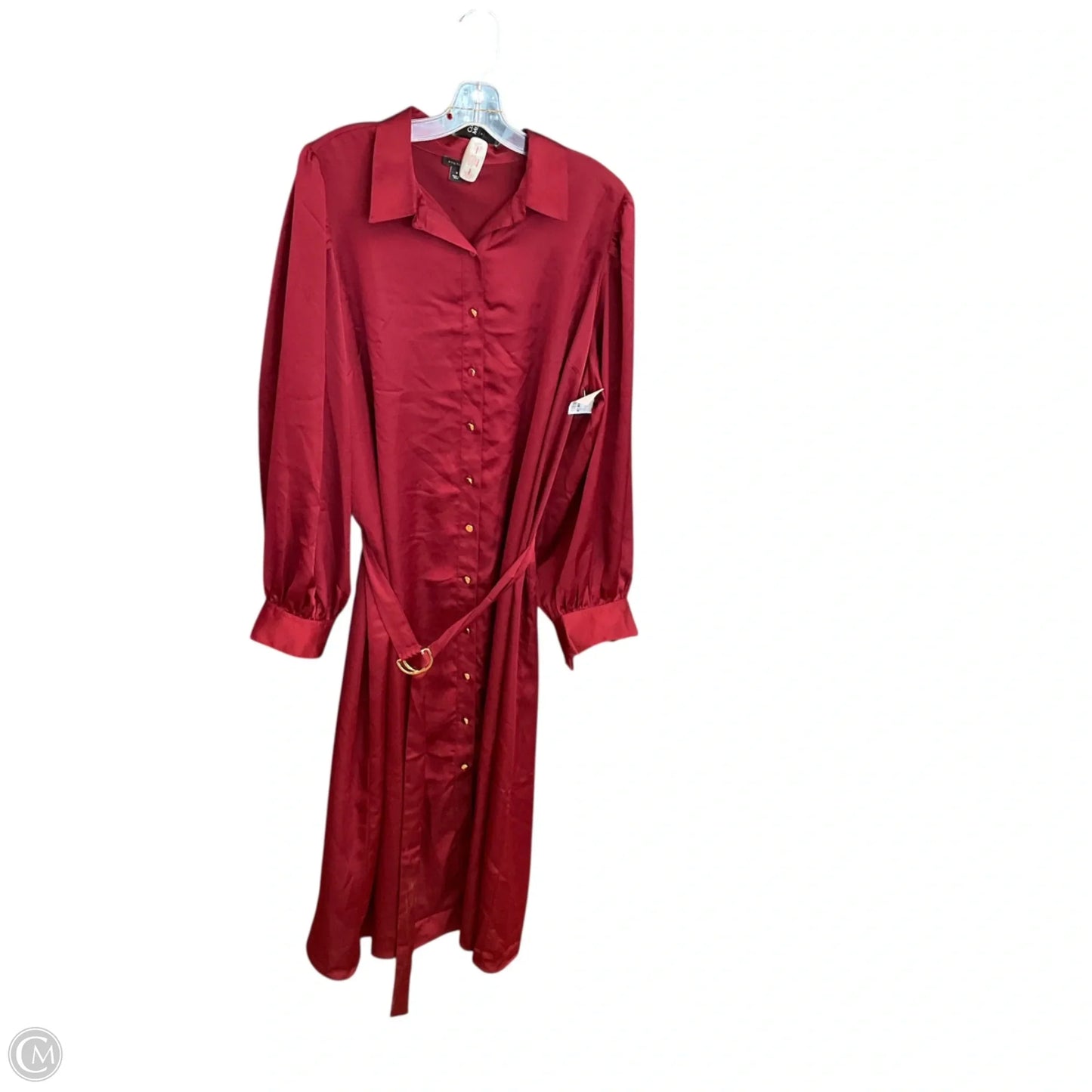 Dress Casual Midi By Ann Taylor In Red, Size: 18