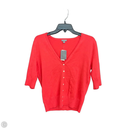 Cardigan By Ann Taylor In Coral, Size: L