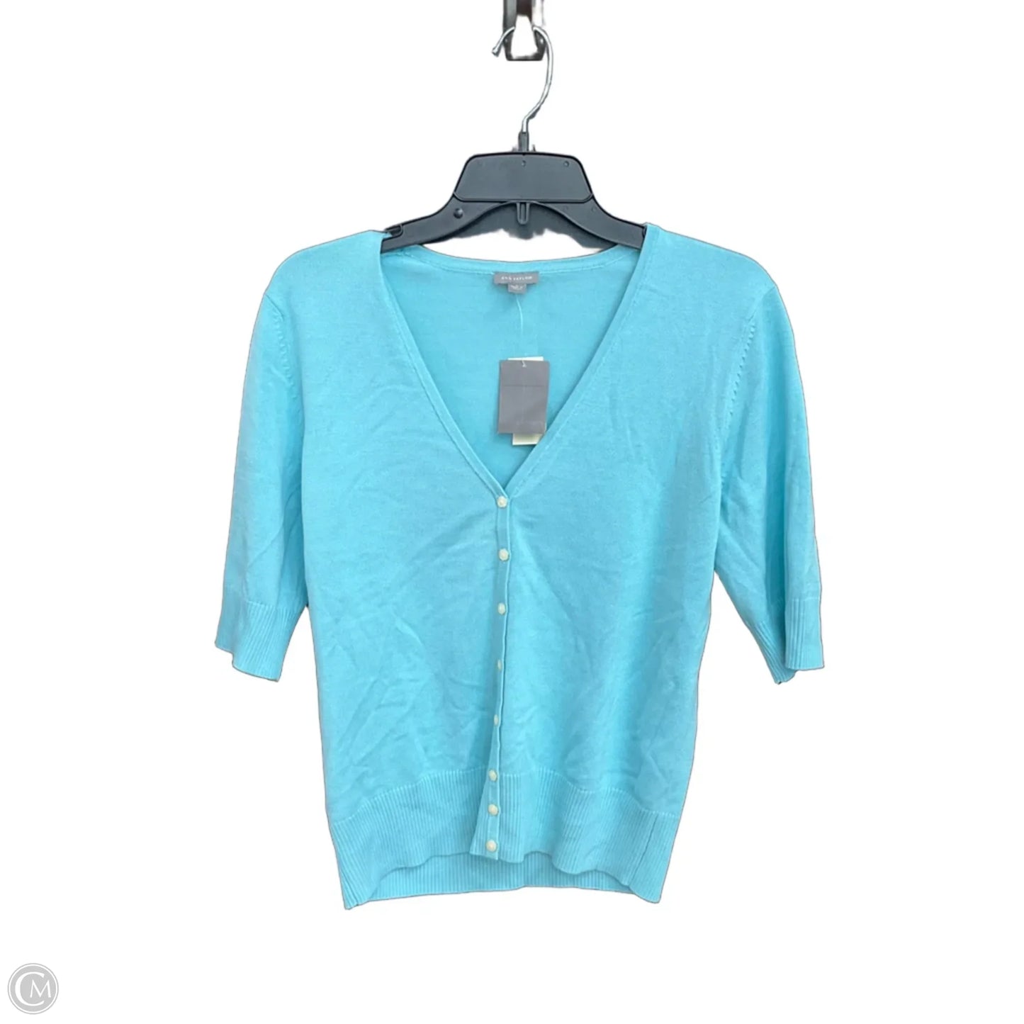 Cardigan By Ann Taylor In Blue, Size: L