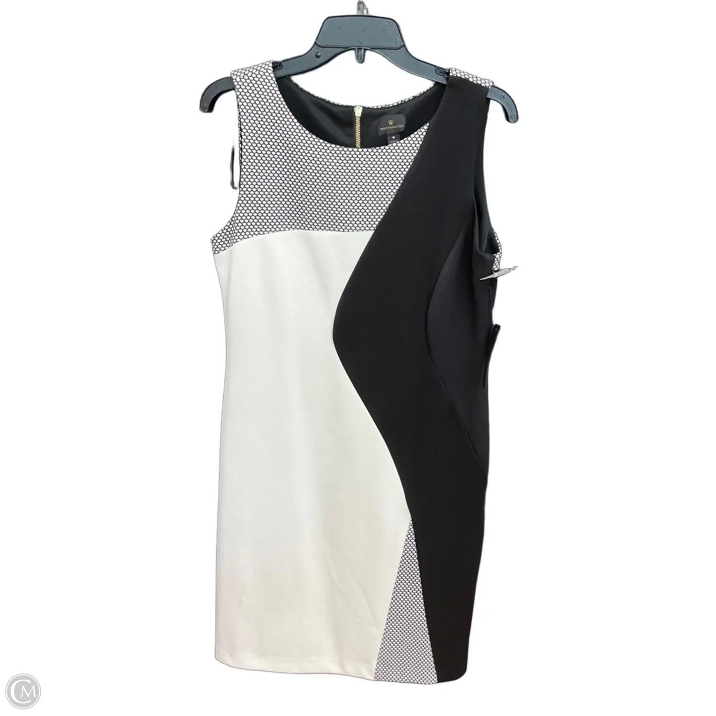 Dress Casual Midi By Worthington In Black & White, Size: M