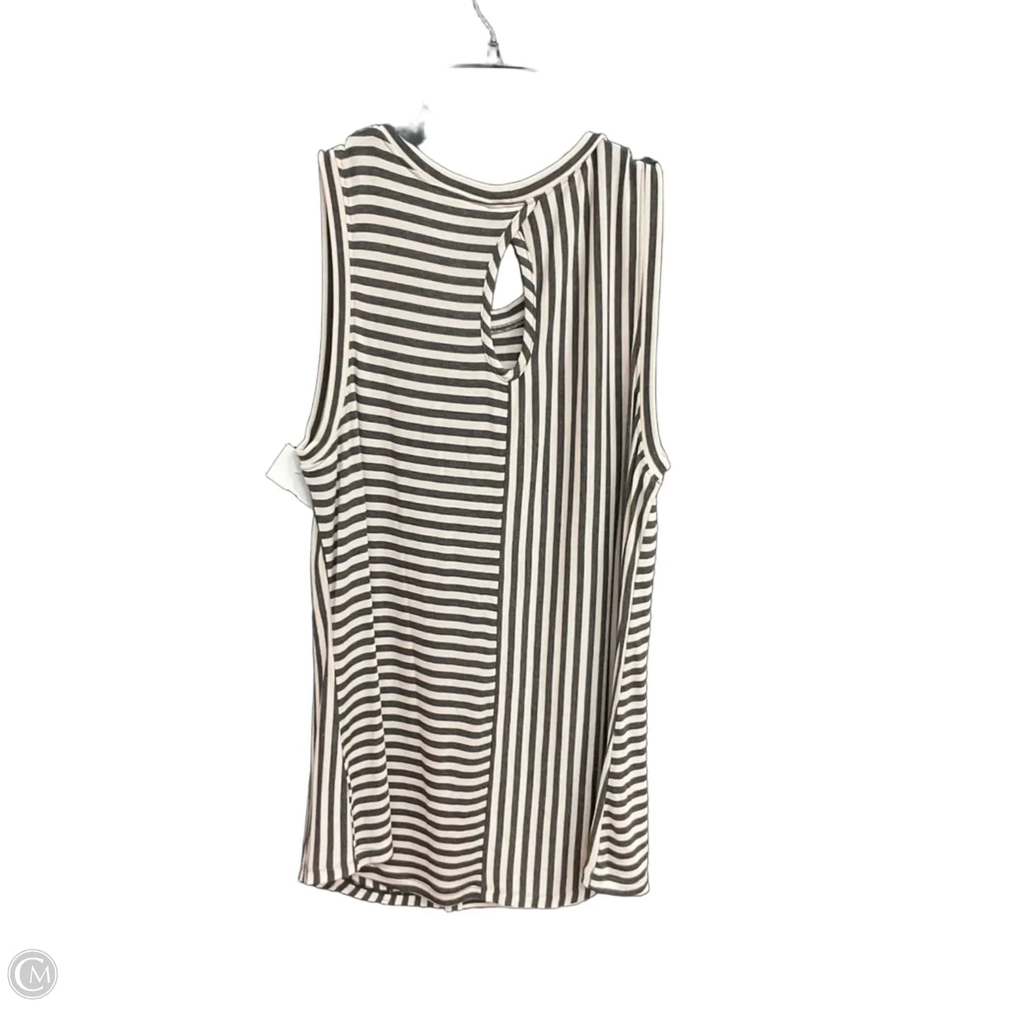 Top Sleeveless By Cabi In Striped Pattern, Size: M