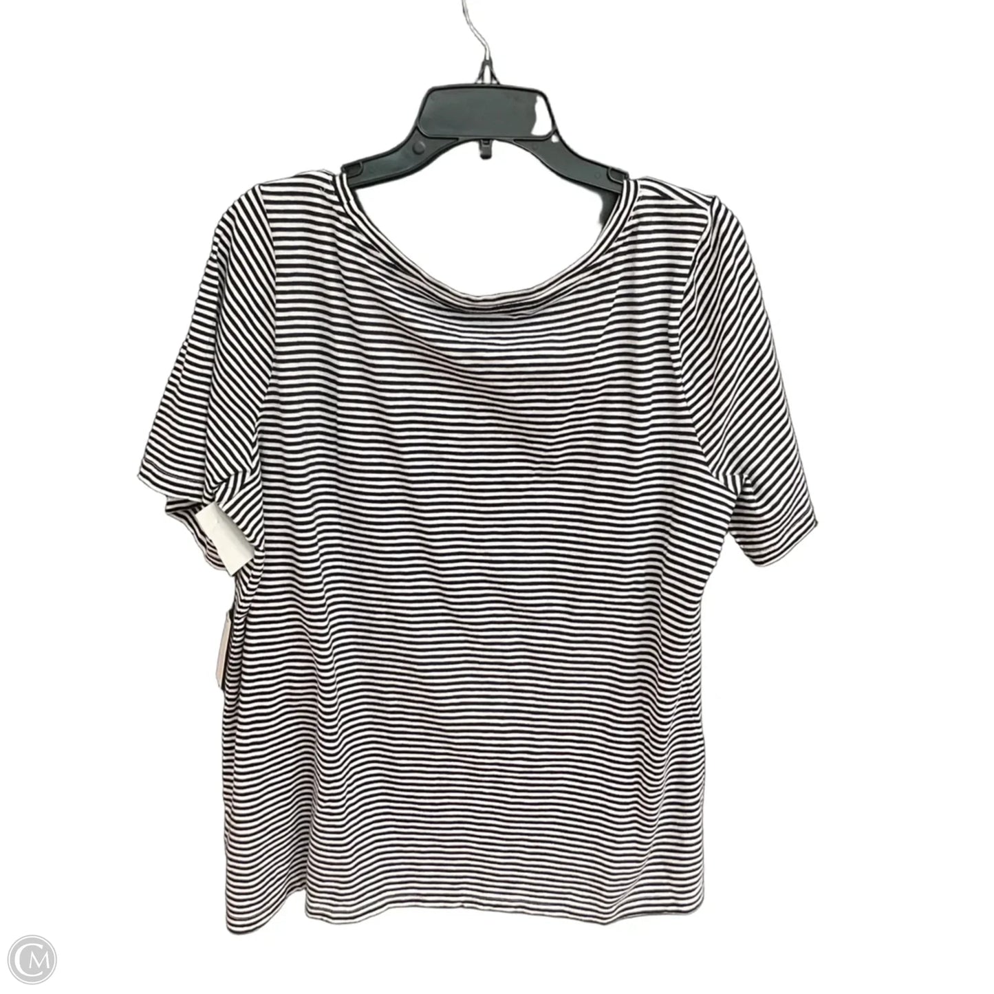 Top Short Sleeve By Talbots In Striped Pattern, Size: 1x