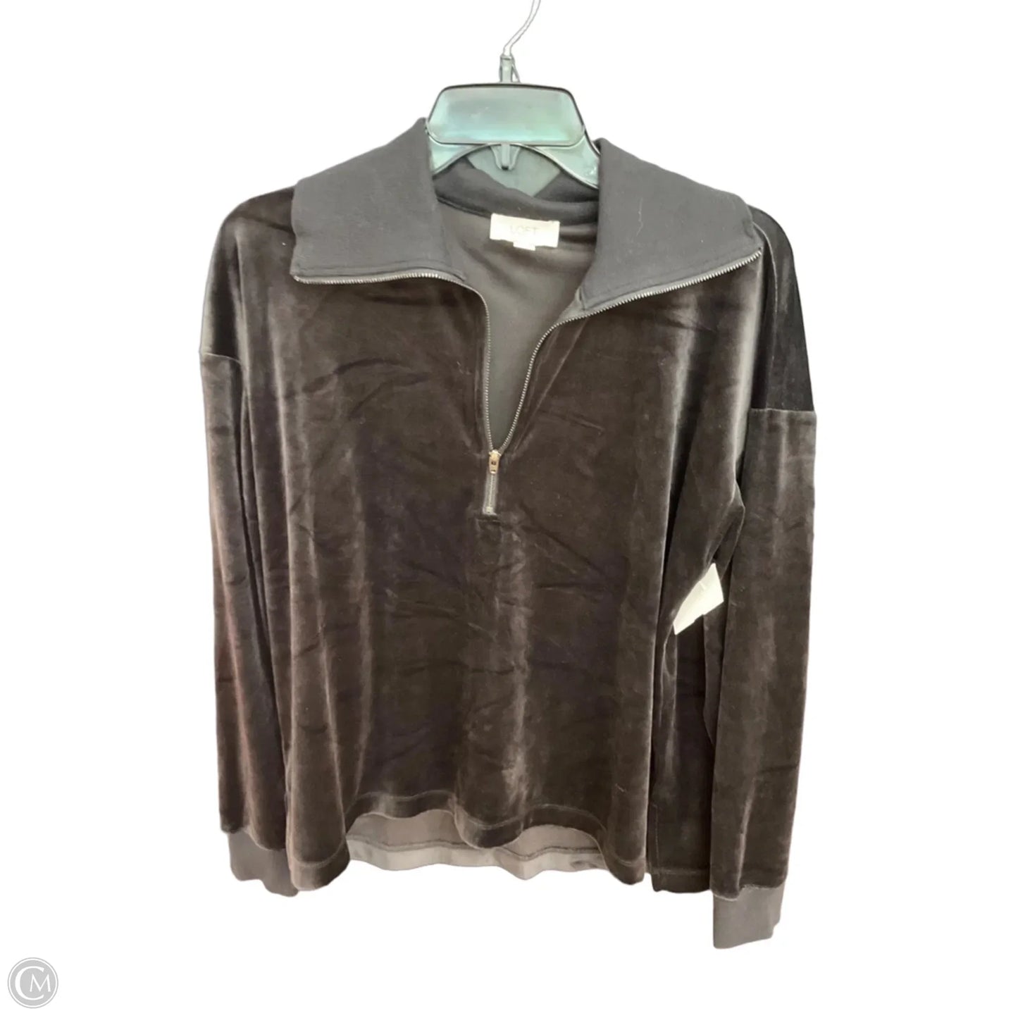 Top Long Sleeve By Loft In Black, Size: M