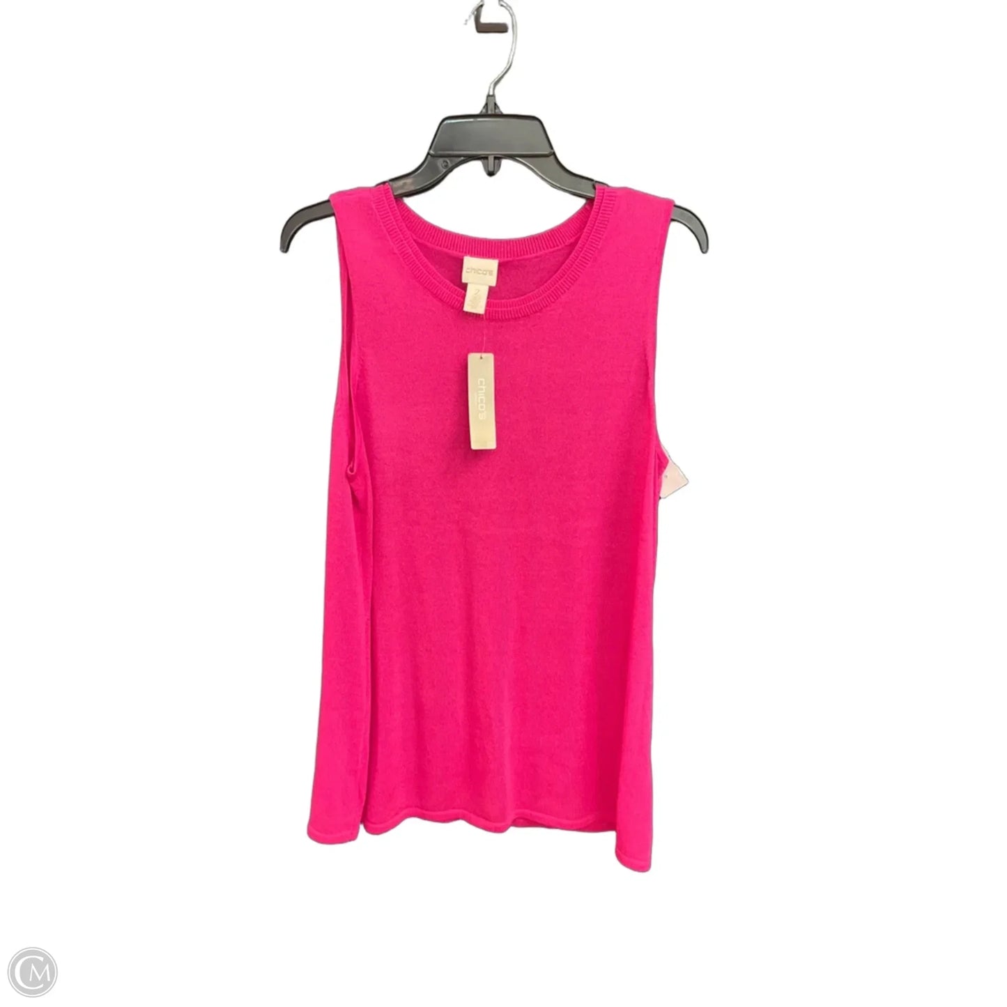 Top Sleeveless By Chicos In Pink, Size: L
