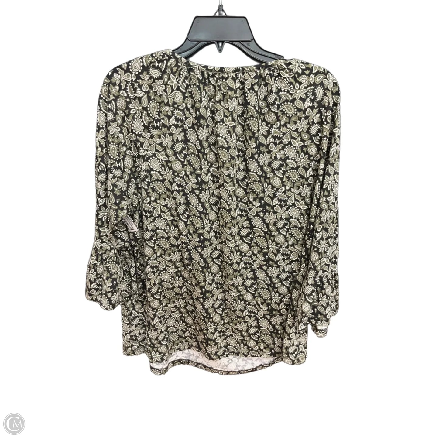 Top 3/4 Sleeve By Michael By Michael Kors In Black, Size: Xl