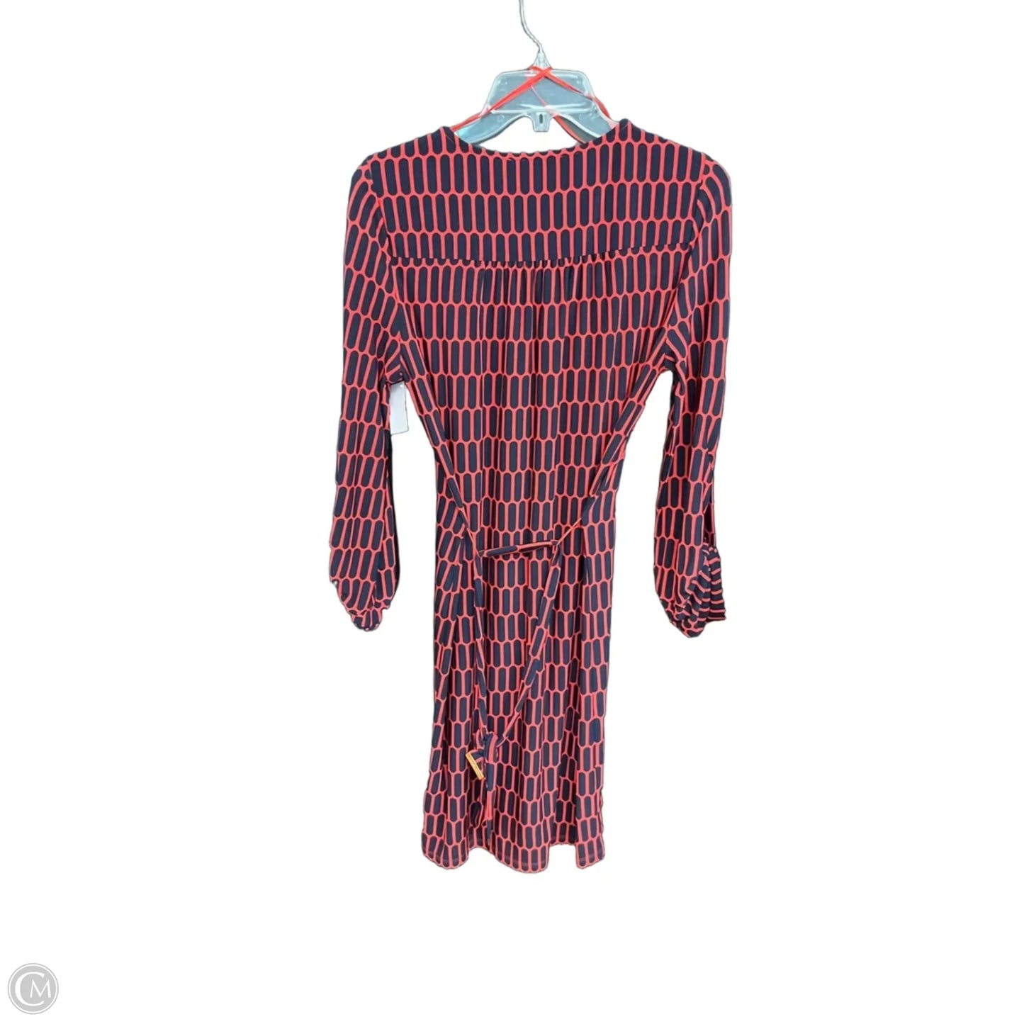 Dress Casual Midi By Michael By Michael Kors In Blue & Red, Size: M