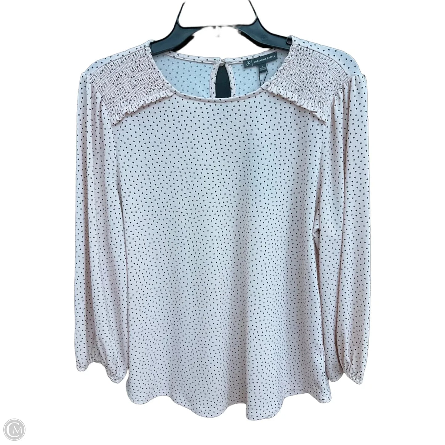 Top Long Sleeve By Adrianna Papell In Pink, Size: Lp