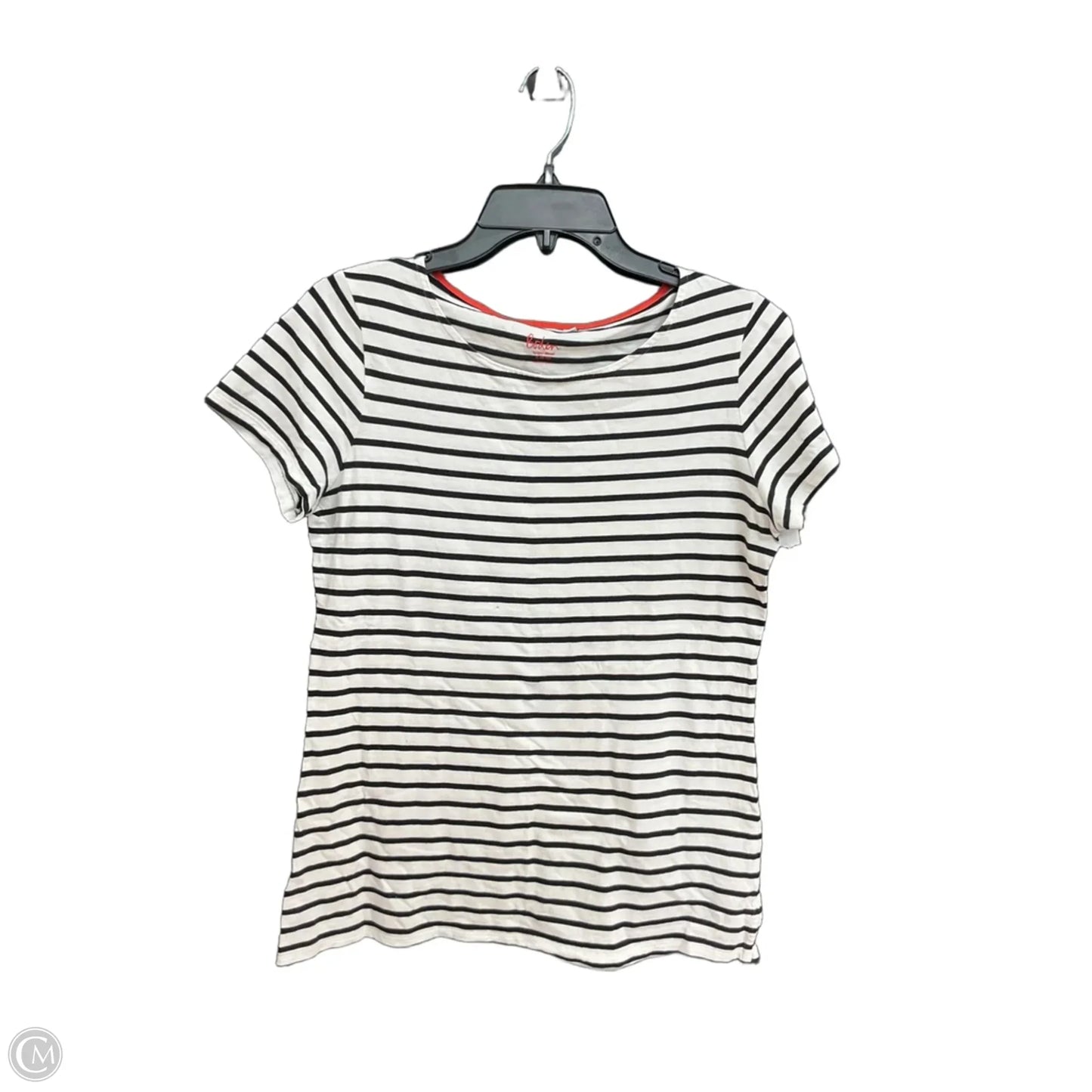 Top Short Sleeve By Boden In Striped Pattern, Size: M