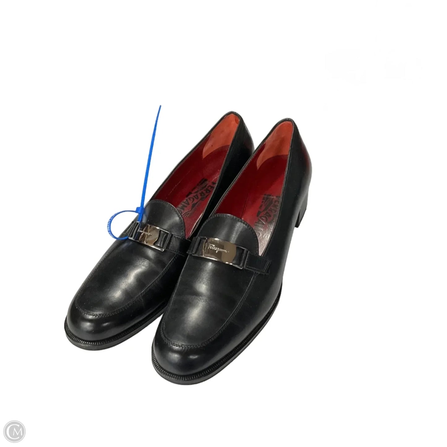 Shoes Luxury Designer By Ferragamo In Black, Size: 8.5