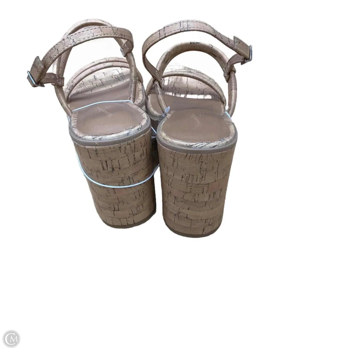 Sandals Heels Block By Universal Thread In Beige, Size: 7.5