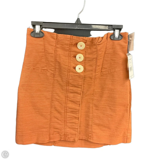 Skirt Mini & Short By Free People In Orange, Size: 4