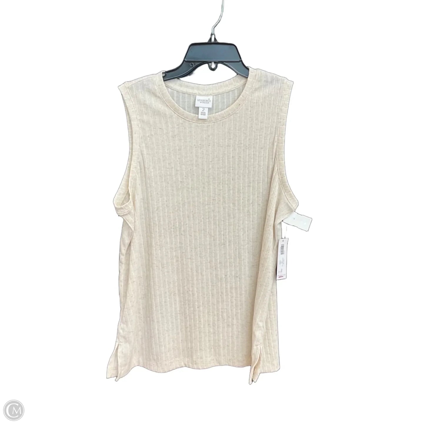 Top Sleeveless By Chicos In Beige, Size: L