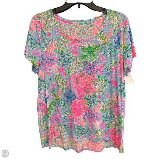 Top Short Sleeve Designer By Lilly Pulitzer In Multi-colored, Size: Xl